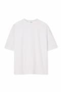 NA-KD Oversized t-skjorte med nedfallende skuldre - White