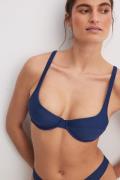 NA-KD Swimwear Bikini-BH med brede stropper og bøyle - Blue