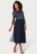 AngelEye Sequin Bodice Mid Dress Navy S (UK10)