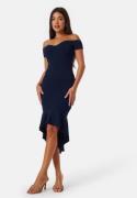 John Zack Off Shoulder High Dress Navy S (UK10)