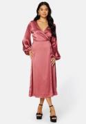 Bubbleroom Occasion Misha Satin Dress Dark dusty pink 46