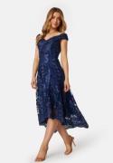 Goddiva Embroidered Lace Dress Dark blue M (UK10)