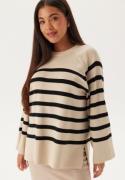 Object Collectors Item Ester LS Knit Top Sandshell Stripes:Bl M