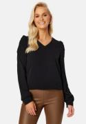 ONLY Mette LS Puffsleeve Top Black L