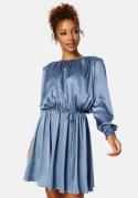 BUBBLEROOM Klara Satin Dress Blue 2XL
