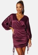 BUBBLEROOM Kimberly Satin Dress Bordeaux 44