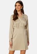 BUBBLEROOM Destinee wrap dress Light nougat 42