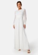 Bubbleroom Occasion Dahlia Round Neck Maxi Dress White 34