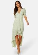 BUBBLEROOM Summer Luxe High-Low Midi Dress Green / Floral 42