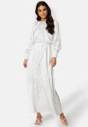 Bubbleroom Occasion Klara Satin Maxi  Dress White S