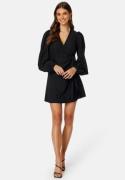 BUBBLEROOM Axelle Wrap Dress Black XS