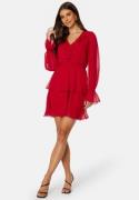 BUBBLEROOM Cheyenne Frill Dress Red 40