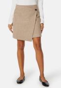 Y.A.S Summer HW Short Wool Mix Skirt Toasted Coconut M