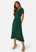 John Zack Short Sleeve Wrap Dress green XL (UK16)