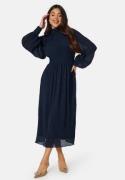 Bubbleroom Occasion Structured high neck midi dress Dark blue 44