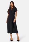 BUBBLEROOM Matilde Wrap Dress Black L