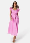 FOREVER NEW Athena Ruffle Midi Dress Candy Floss 36