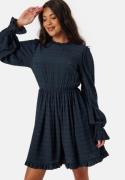 BUBBLEROOM Viscose Frill Dress Navy 46