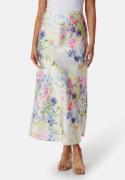 Pieces Pcmari High Waist long skirt Cloud Dancer AOP:FLOWER XS