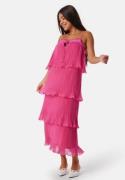 ONLY Onlasta life strap plisse midi dress Fuchsia Purple L