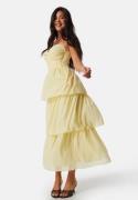 Bubbleroom Occasion Frill Strap Dress Light yellow 34