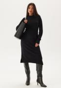 VILA Ril Crew Neck Midi Dress Black L