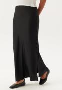 BUBBLEROOM Slit Satin Skirt Black 40