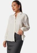 BUBBLEROOM Button Structure Shirt Cream M