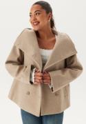 BUBBLEROOM Ava High Neck Short Coat Light beige 42