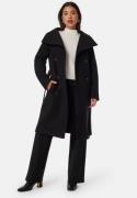 BUBBLEROOM High Neck Midi Coat Black S