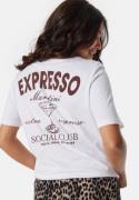 Pieces Pcaja Ss O-neck Tee Bright White Print:br Expresso XS