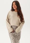 VILA Vicassie O-neck L/S KNIT TOP K Natural Melange XS