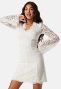 Bubbleroom Occasion Scallop Edge Lace Dress White XS