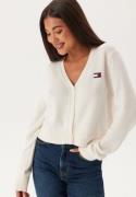 TOMMY JEANS Tjw Essential Badge Cardigan YBH Ancient White M