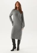 Pieces Pcmaggy Ls Knit Dress Noos Medium Grey Melange S