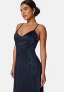 Bubbleroom Occasion Satin Strap Gown Dark blue 38