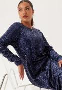 Happy Holly Sequin Long Midi Dress Midnight blue 40/42