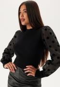 YAS Yasdotme Ls Knit Pullover Black M