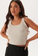 Pieces Pcruno Sl O-neck Crop Knit Top Dove M