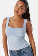 BUBBLEROOM Sweetheart Neckline Tank Top Light blue L