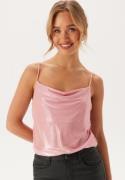 BUBBLEROOM Foil Strap Top Light pink L