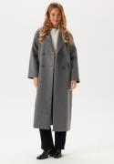 BUBBLEROOM Raglan Sleeve Wool Blend Coat Grey melange L