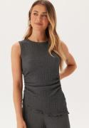 BUBBLEROOM Structure Sleeveless Top Dark grey L