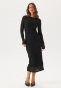 BUBBLEROOM Lace Midi Dress Black L