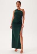 Bubbleroom Occasion One Shoulder Maxi Dress Dark green L