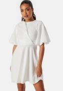 Bubbleroom Occasion Draped Front Structured Dress White XL