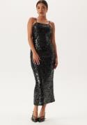 BUBBLEROOM Sequin Strap Dress Black S