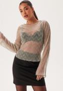 BUBBLEROOM Contrast Shimmer Top Gold XS