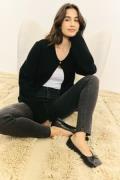 BUBBLEROOM One Button Cardigan Black S