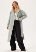 BUBBLEROOM Belted Midi Trenchcoat Dusty green 40